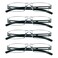 LifeArt Blue Light Blocking Reading Glasses,4 Pack Men's and Women's Rectangular Frame,(Black,+3.50 Magnification)