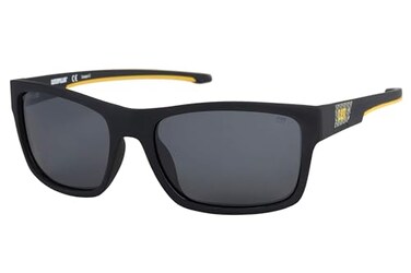 Caterpillar Men's Coder Polarized Sunglasses Square, 60 mm, Rubberized Matte Black