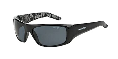 ARNETTE Hot Shot AN4182 Rectangle Polarized Sunglasses Bundle, Shiny Black