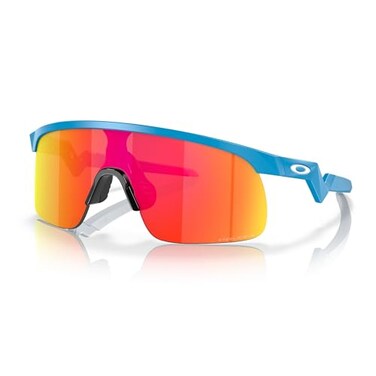 Oakley Junior OJ9010 Resistor Rectangular Sunglasses, Sky Blue/Prizm Ruby
