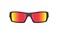 Oakley Gascan OO9014 Rectangular Sunglasses (Matte Black, Prizm Ruby)