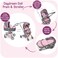 Badger Basket Foldable Doll Stroller &amp; Pram with Canopy - Gray/Pink
