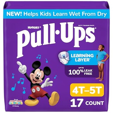 Pull-Ups Boys' Potty Training Pants, Size 4T-5T, 17 Count
