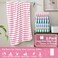 JML Microfiber Bath Towels Set, 2 Pack, 30" x 60", Stripe Pink