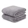 JML Microfiber Bath Towels with Hanging Loop, 2 Pack, 30 in x 60 in, Grey