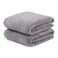 JML Microfiber Bath Towels with Hanging Loop, 2 Pack, 30 in x 60 in, Grey