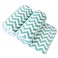 JML Microfiber Bath Towels, 2 Pack, 30" x 60", Chevron Green