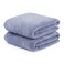 JML Microfiber Bath Towels with Hanging Loop, 2 Pack, 27x55 in, Blue