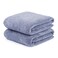JML Microfiber Bath Towels with Hanging Loop, 2 Pack, 27x55 in, Blue