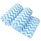 JML Microfiber Bath Towels, 30" x 60", 2 Pack, Chevron Blue