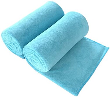 JML Microfiber Bath Sheet Towels, 2 Pack, 40" x 80", Aquamarine