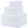POLYTE 430 GSM Poly Blend Microfiber Quick Dry Waffle Bath Towel Set of 6