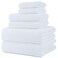 POLYTE 430 GSM Poly Blend Microfiber Quick Dry Waffle Bath Towel Set of 6