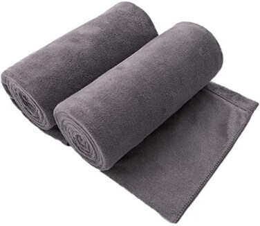 JML Microfiber Bath Sheet Towels, 2 Pack, 35" x 70", Grey