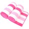 JML Microfiber Bath Towels, 2 Pack, 30" x 60", Cabana Stripe Pink