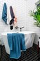 Simpli-Magic 79456 Popcorn Textured Bath Towels, 4 Pack, Blue