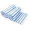JML Microfiber Beach Towels, 2 Pack, 30" x 60", Cabana Stripe Blue
