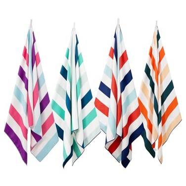 Exclusivo Mezcla 4 Pack Microfiber Quick Dry Large Beach Pool Towels