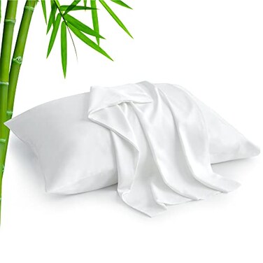 BEDELITE Pillow Cases Standard Size 2Pcs, Rayon Derived from Bamboo, White