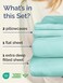 Extra Deep Queen Sheet Set - 4 Piece Breathable &amp; Cooling Sheets - Spa Blue