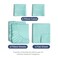 Split King Size 5 Piece Sheet Set - Breathable &amp; Cooling Sheets - Spa Blue