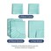 Split King Size 5 Piece Sheet Set - Breathable &amp; Cooling Sheets - Spa Blue