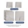 Split King Size 5 Piece Sheet Set - Comfy Breathable &amp; Cooling - Light Grey
