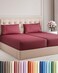 Split King Size 5 Piece Sheet Set - Breathable &amp; Cooling Sheets - Burgundy
