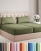 Split King Size 5 Piece Sheet Set - Comfy Breathable &amp; Cooling - Sage Green