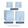 Split King Size 5 Piece Sheet Set - Comfy Breathable &amp; Cooling - Light Blue