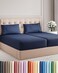 Split King Size 5 Piece Sheet Set - Breathable &amp; Cooling Sheets - Navy Blue