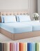 Split King 7 Piece Bed Sheet Set - Comfy, Breathable &amp; Cooling - Baby Blue