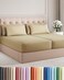 Split King 7 Piece Bed Sheet Set - Comfy, Breathable &amp; Cooling - Beige