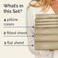 Split King 7 Piece Bed Sheet Set - Comfy, Breathable &amp; Cooling - Beige