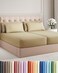 Split King 7 Piece Bed Sheet Set - Comfy, Breathable &amp; Cooling - Beige