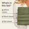 Split King 7 Piece Bed Sheet Set - Comfy, Breathable &amp; Cooling - Sage Green