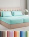 Split King 7 Piece Bed Sheet Set - Comfy, Breathable &amp; Cooling - Spa Blue