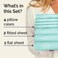 Split King 7 Piece Bed Sheet Set - Comfy, Breathable &amp; Cooling - Spa Blue