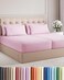 Split King 7 Piece Bed Sheet Set - Comfy, Breathable &amp; Cooling - Light Pink