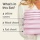 Split King 7 Piece Bed Sheet Set - Comfy, Breathable &amp; Cooling - Light Pink