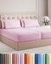 Split King 7 Piece Bed Sheet Set - Comfy, Breathable &amp; Cooling - Light Pink