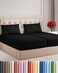 Split King Size 5 Piece Sheet Set - Breathable &amp; Cooling Sheets - Black