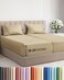 Extra Deep Split King Sheet Set - 5 Piece Breathable Cooling Sheets - Beige