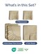 Extra Deep Split King Sheet Set - 5 Piece Breathable Cooling Sheets - Beige