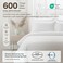 California Design Den Luxury 600 Thread Count King Sheets, 4 Pcs Set, Cream