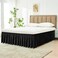 Wrap Around Bed Skirt Dorm Twin &amp; Twin XL 18" Drop-Elastic Dust Ruffle