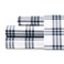 Eddie Bauer - Twin XL Sheet Set with Fitted Sheet &amp; Pillowcase, 100% Cotton Percale Bedding, Crisp &amp; Cool, Dorm Room Essentials, Navy Plaid
