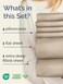 Extra Deep King Sheet Set - 6 Piece Breathable and Cooling Sheets - Cream