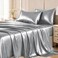 CozyLux Satin Sheets Full, 4-Piece 14-Inch Deep Pocket Sheet Set