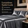 CozyLux Satin Sheets King, 4-Piece 14-Inch Deep Pocket Sheet Set